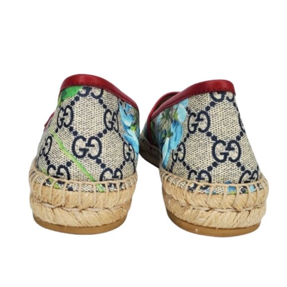 Gucci GG Blooms Monogram Canvas Espadrille Flats Slip-On Shoes - Picture 4 of 10